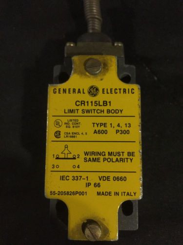 General Electric CR115LB1 Limit Switch Body, Type 1, 4, 13 , A600 P300
