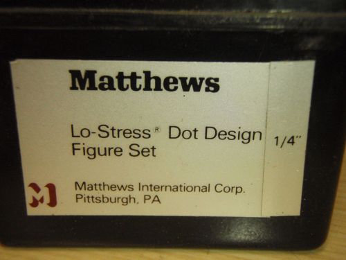 Matthews: 1/4&#034; Dot Design Low  Stress Steel Numbers Stamp !32B!