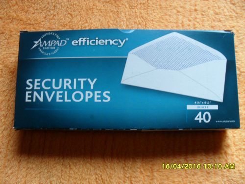 AMPAD Security Envelopes, 40 Pk White