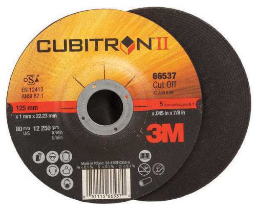 3M (COW) Cut-Off Wheel T27 66537, 5 in x .045 in x 7/8 in