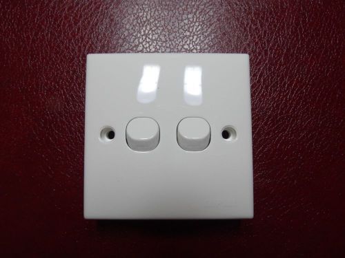 Clipsal two gang flush switch - one way, e32/1/2a 10a 250v for sale
