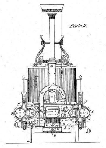 Antique/old steam engine: history infos 1836-1870