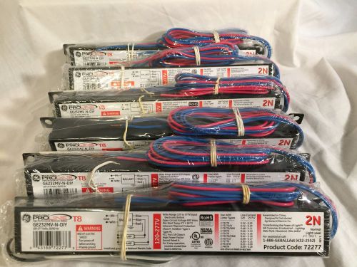 GE 72277 GE232MV-N-diy T8 Electronic Ballast 2 Lamps NEW LOT OF 6 Free Shipping