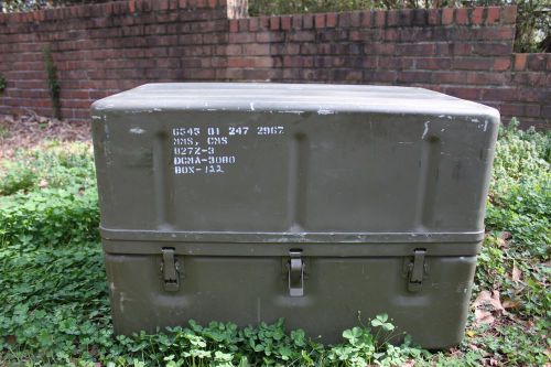 Used US Military Aluminum Storage Travel Chest Metal Container OD Waterproof