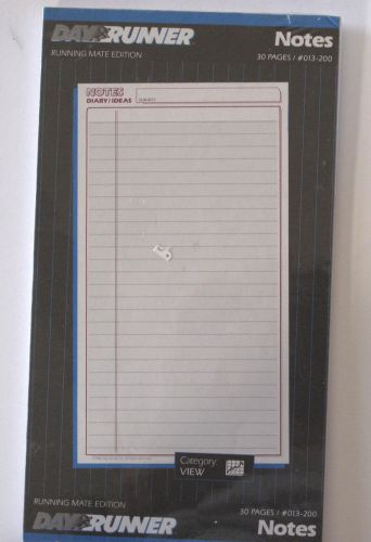 Dayrunner &#034;Notes&#034; Planner Refill Paper 4 or 6 Ring Planner 3 3/4in x 7 3/4in