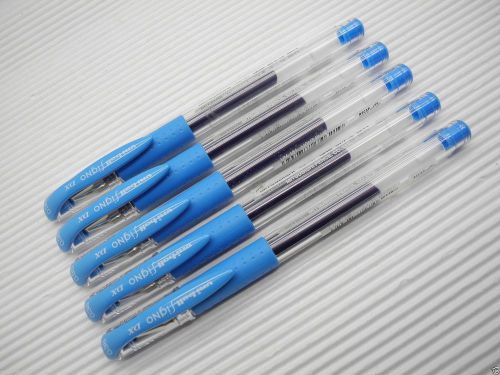 (5 pens) Uni-Ball Signo DX UM-151 0.38mm gel ink roller ball pen Light Blue
