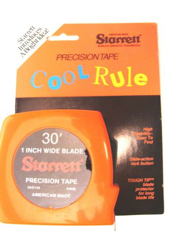Nos starrett usa pro precision orange cool rule 30&#039;x1&#034; measuring tape #63826 for sale