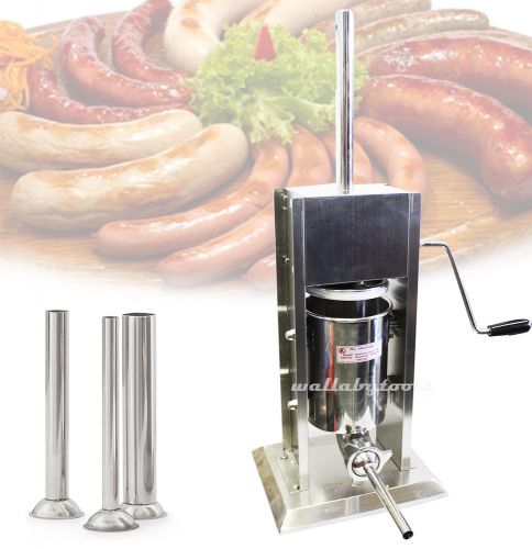 5l commercial mtn stainless steel vertical restaurant sausage stuffer 15lbs new for sale