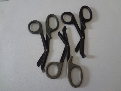 3 FULL TACTICAL BLACK EMT Shears Scissors Bandage Paramedic EMS Supplies 7.25 &#034;
