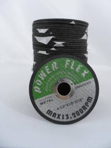 10 Power Flex Metal Cut Off Wheel 4 1/2&#034; x 1/8&#034; x 7/8&#034; 13,200 RPM