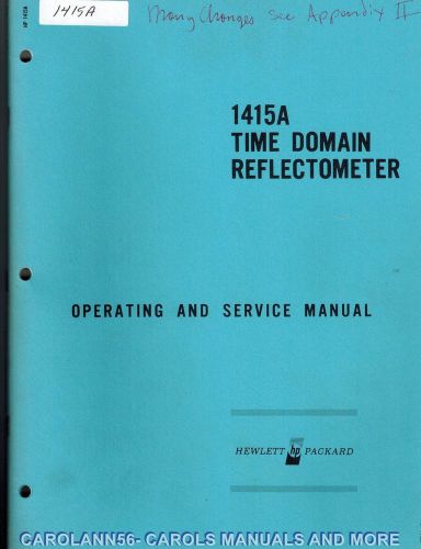HP Manual 1415A TIME DOMAIN REFLECTOMETER