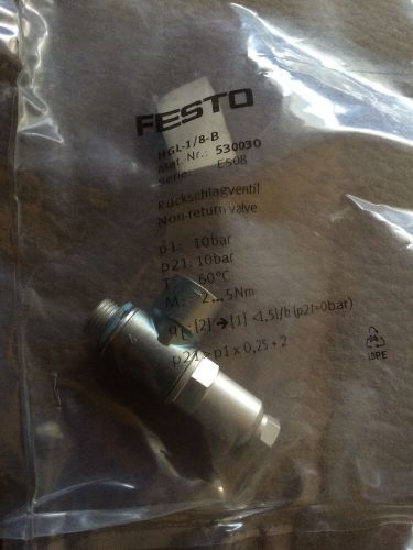 Festo hgl-1/8-b non-return valve series e508 pneumatics new plc vent automation for sale