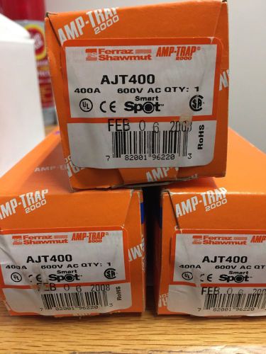 New Ferraz Shawmut Smart Spot AJT 400 Amp Fuse Buss LPJ-400SP Class J 600V NIB