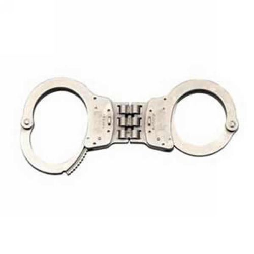 New smith &amp; wesson s&amp;w hinged nickel push pin handcuffs 300p-1 for sale
