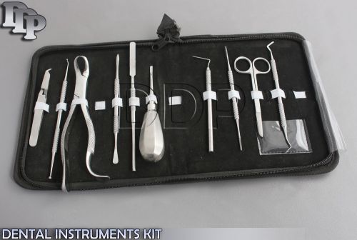 Dental instruments kit 11 pc bracket tweezer spatula for sale