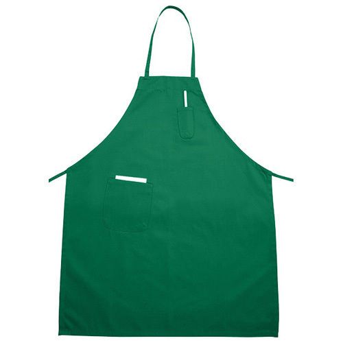 Winco ba-plg full length bib apron w/pocket, bright green for sale