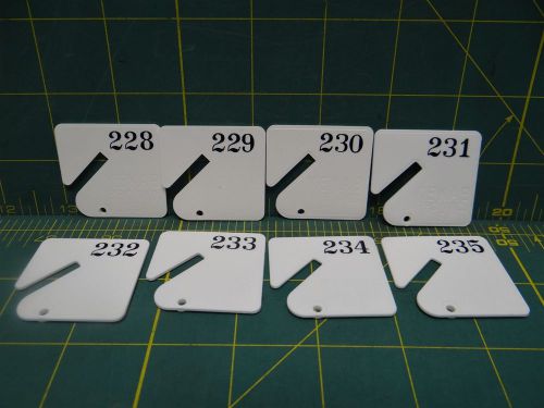 KeKab Accessory Numbered Tags NT-1 *8 Tags* Numbers 228-235