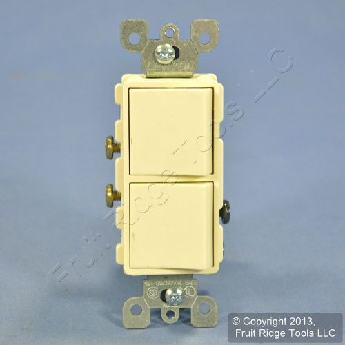 Leviton almond decora duplex rocker light switch duplex 15a bulk 5634-a for sale