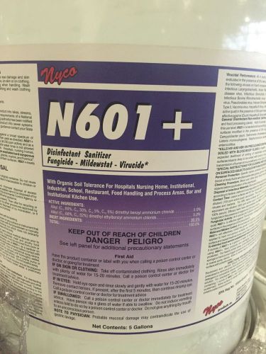 (17) 5 gal pails nyco n601+ (nl611-64) disinfectant, sanitizer, fungicide &amp; more for sale