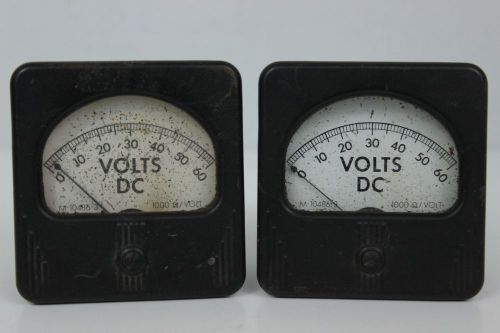 M-10486-3 Simpson DC Volts Lincoln/Welder Panel Meter 0-60/V 1000/OHM