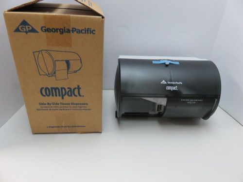 Compact Side By Side Toilet Tissue Dispenser- Georgia Pacific- New In Box-Smoke