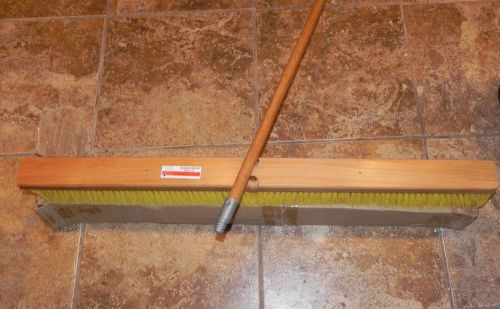Tough guy 3u768a 36&#034; yellow synthetic broom head 3h384b 60&#034; natural wood handle for sale