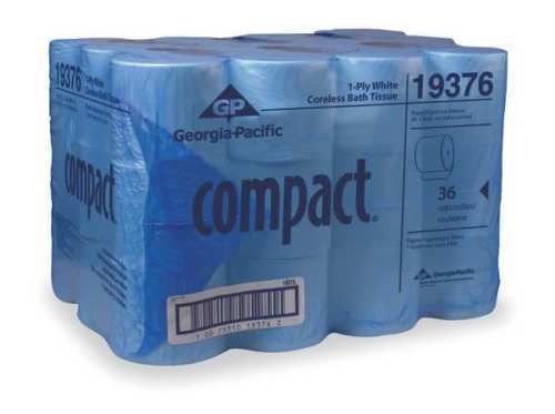 Georgia-pacific 19376 toilet paper, compact, coreless, 1ply, pk36 new !!! for sale