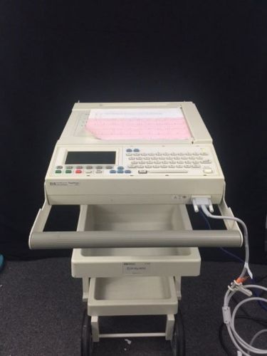 Phillips hp pagewriter 200i interpretive ekg/ecg system with cart for sale