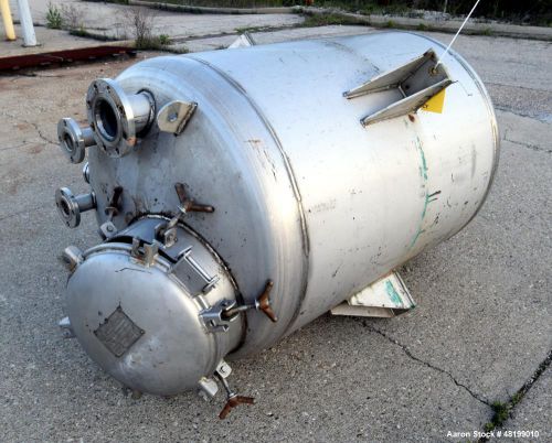 Used- Lowe-Mar tank, approx. 275 gallon stainless steel. Vessel 14.9/FV at 100 F