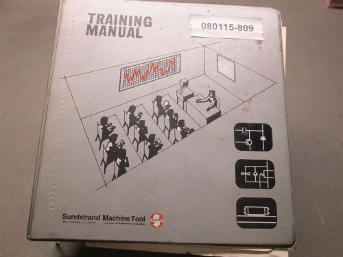 Sundstrand machine tool ts 124009-1 training manual for sale