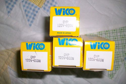 4 New Old Stock WIKO PROJECTOR LAMPS DYP 125V - 600W,