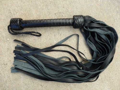 New mr softy light black leather flogger - amazing quality horse training tool for sale