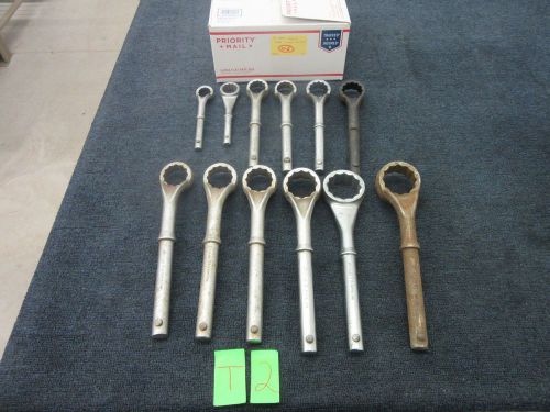 12 SNAP-ON OFFSET SINGLE BOX STUBBY WRENCH SET X SERIES MILITARY SURPLUS USED