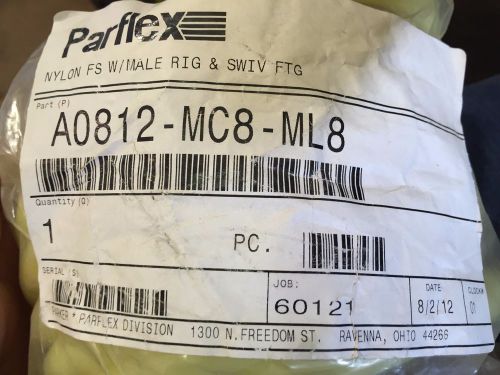 Parker parflex #a0812-mc8-ml8 for sale
