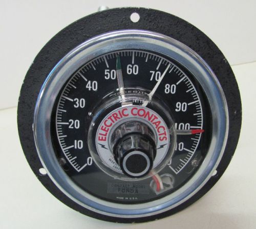 4 1/2&#034; weksler k 4630 dial thermometer 0 to 120 f electric contacts 5&#039; tub fonda for sale