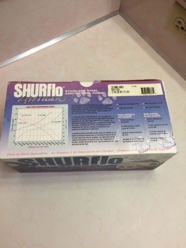 Shurflo stainless centrifugal boat pump - new in box - aqua-tiger - 12vdc motor for sale