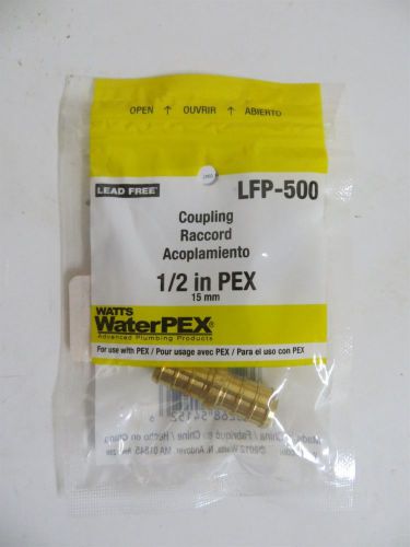 Watts pex lfp-500 barb couping 1/2-inch x 1/2-inch low-lead, brass for sale