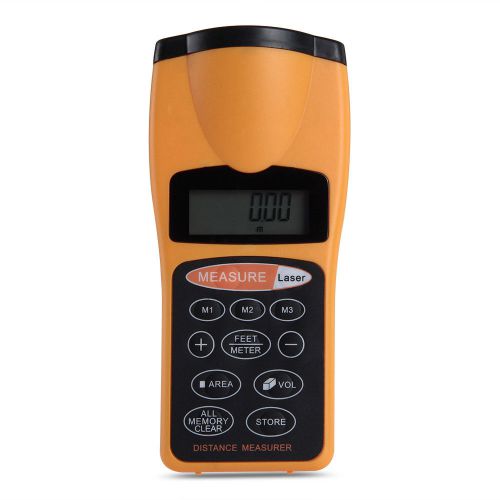 18m/60ft lcd digital ultrasonic laser pointer distance meter tape measure tool for sale