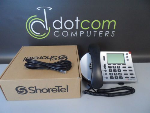Shoretel IP 230 VOIP IP230 Shorephone Silver Display New in Box Matching Serial