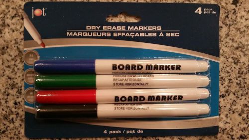 PEN STYLE DRY ERASE BOARD MARKERS  4 COLORS BLUE RED GREEN BLACK