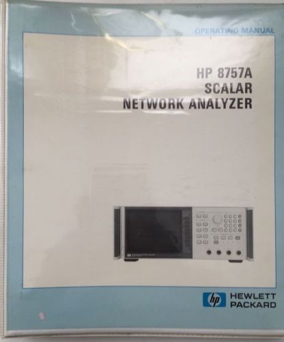 HP 8757A Scalar Network Analyzer Operating Manual P/N 08757-90034