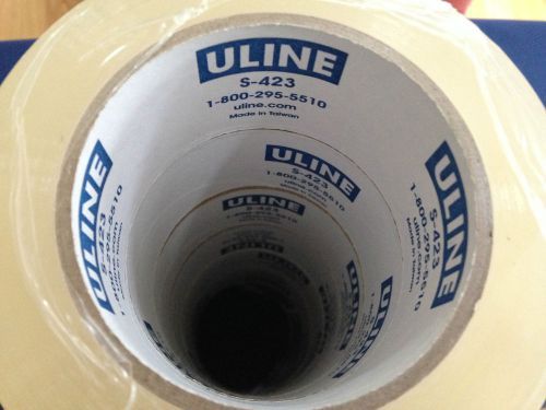 Uline S-423 Carton Sealing Clear Packing Tape New lot of 6 Rolls 2&#034; by 110 Yards