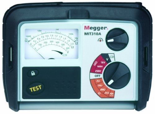 Megger MIT310A-EN Insulation Tester, 1000 Megaohms Resistance, 250V, 500V, 1000V