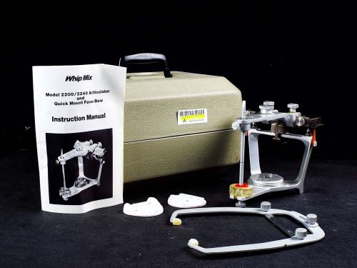 Whip Mix 2240 Dental Lab Occlusion Articulator w/ Facebow &amp; Storage Case