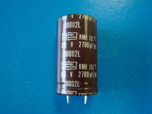 2700uf/80v nippon chemi-con aluminum kmh80vn272m25x45t2, 25x45mm for sale