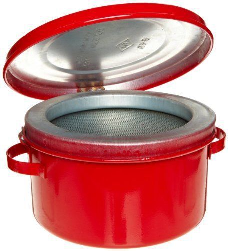Eagle b-601 bench galvanized steel safety can  1 quart capacity  red for sale
