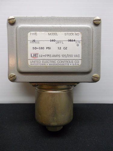 United Electric Controls Co J6 50-180PSI Differential Pressure Switch Model 160