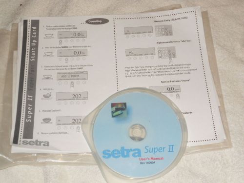 Setra SUPER II Counting Scale Software CD/User&#039;s Manual - MINT!
