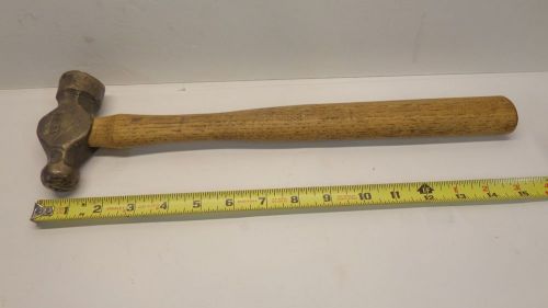 Ampco Brass Ball Peen Hammer H3 Long 15&#034; Wood Handle USA Safety Spark Proof