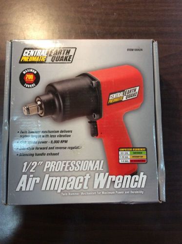 CENTRAL PNEUMATIC EARTH QUAKE 1/2&#034; PROFESSIONAL AIR IMPACT WRENCH #62627